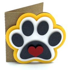 paw and heart card