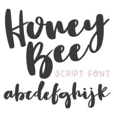 dtc honey bee brush font