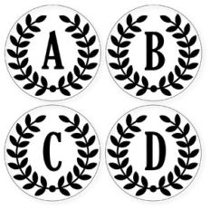 seals circle monograms abcd