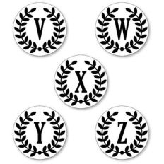 seals circle monograms vwxyz