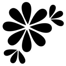 simple flower with leaves
