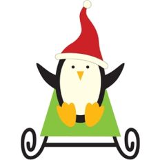 sledding penguin