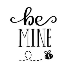 be mine bumble bee handlettering