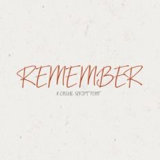 remember a casual script font