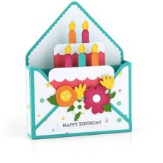 box card envelope birthday cake girl