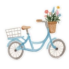 bike with flower basket