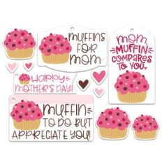 muffins for mom tags/sticker set