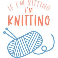 if I'm sitting, I'm knitting
