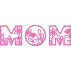 mom floral letters