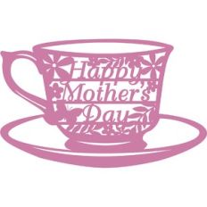 mother's day floral tea cup