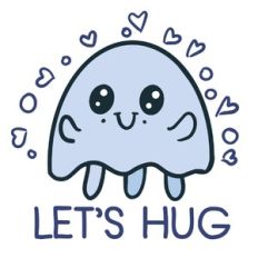 let’s hug summer cute jellyfish design