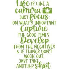 life is like a camera