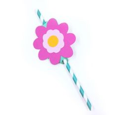 flower straw topper