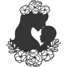 floral mother and baby boy