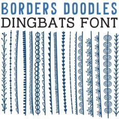 cg borders doodle dingbats