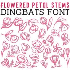 cg flowered petals stems dingbats