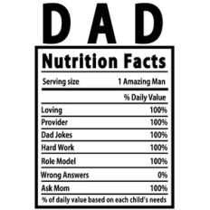 dad nutrition facts label
