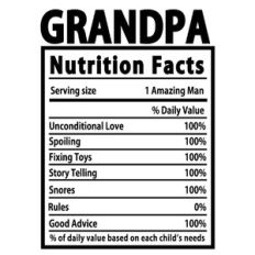 grandpa nutrition facts label