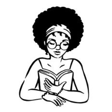 girl with book