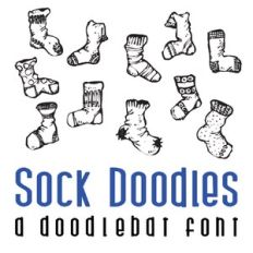 sock doodles doodlebat font