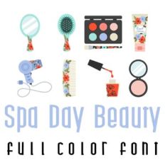 spa day - beauty full color font
