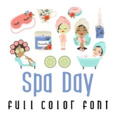 spa day full color font