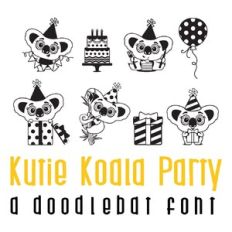 kutie koala party doodlebat font