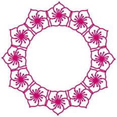 hellebore flower wreath circle frame