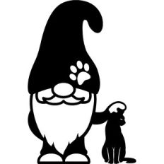 gnome and cat