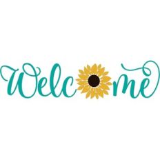 welcome with sunflower