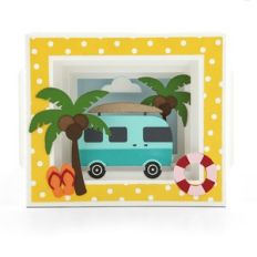 shadow box card surf van