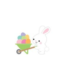 bunny with wheelbarrow - hippity hoppity