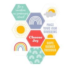 rainbow sun hope stickers