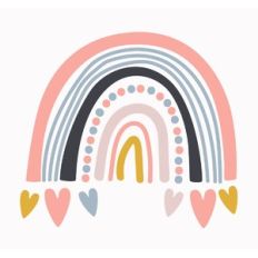 rainbow and hearts