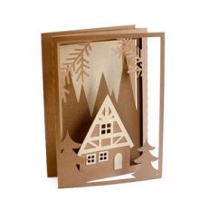 cabin accordion card