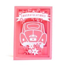 congratulations car accordion card