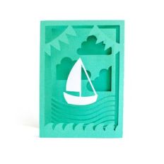 sailboat accordion card