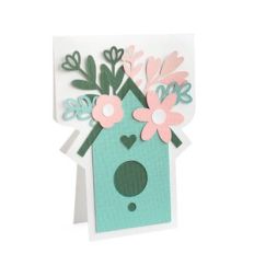 flower birdhouse card