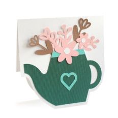 flowers teapot card