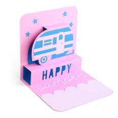 happy camper pop-up card