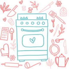 love to cook illustrations