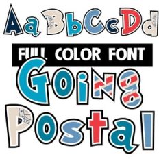 going postal color font