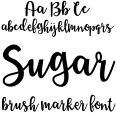 sugar brush marker font