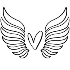 heart angel wings