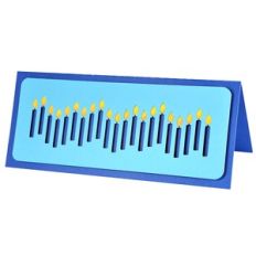 candles layered slim stencil card