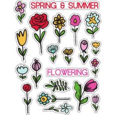ml flowers stem love stickers