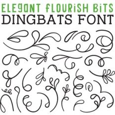 cg elegant flourish bit dingbats