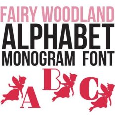 fairy woodland monogram