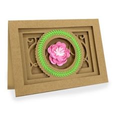wreathed flower shadow box card