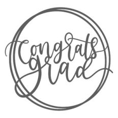 congrats grad round frame
